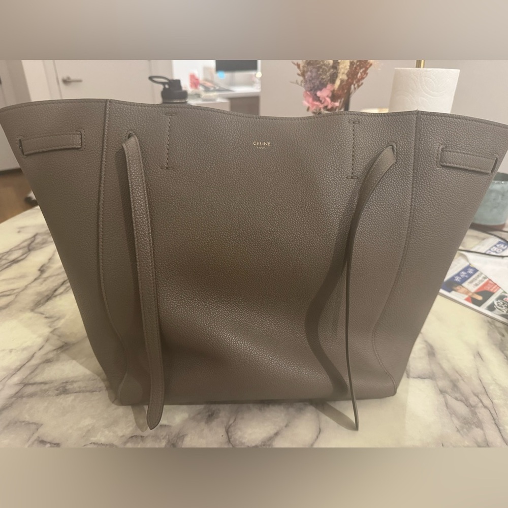 Authentic Celine Soft Calfskin Tote Bag Graphite